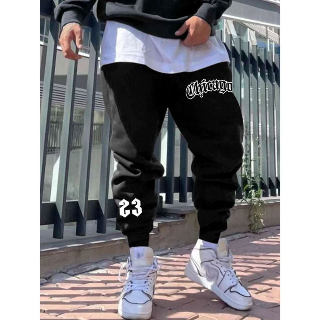 Calça Moletom Chicago Unissex – Conforto Flanelado e Estilo Urbano em Alta