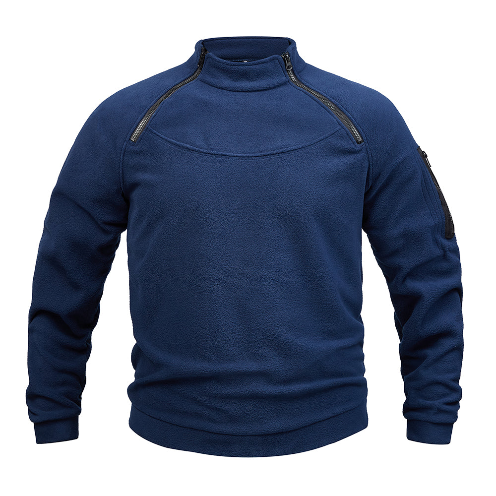 Moletom Masculino Streetwear Militar com Zíper - Fleece, Inverno, Conforto e Estilo