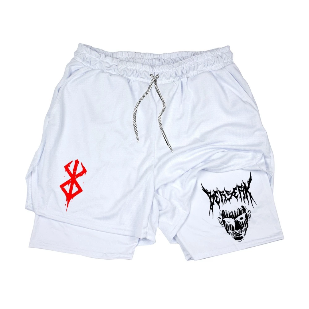Shorts Esportivos Berserk 2 em 1 – Performance e Conforto em Dobro