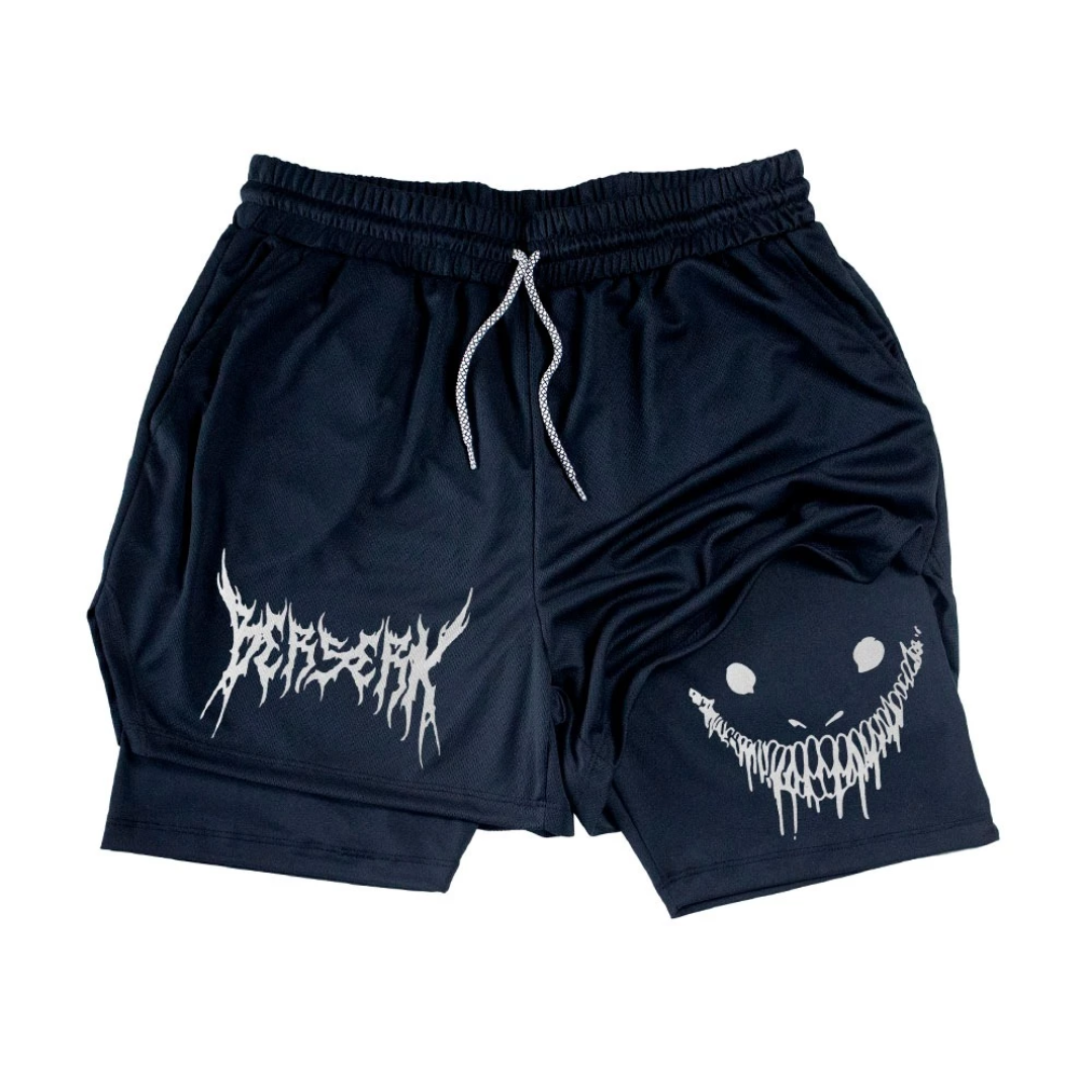 Shorts Esportivos Berserk 2 em 1 – Performance e Conforto em Dobro