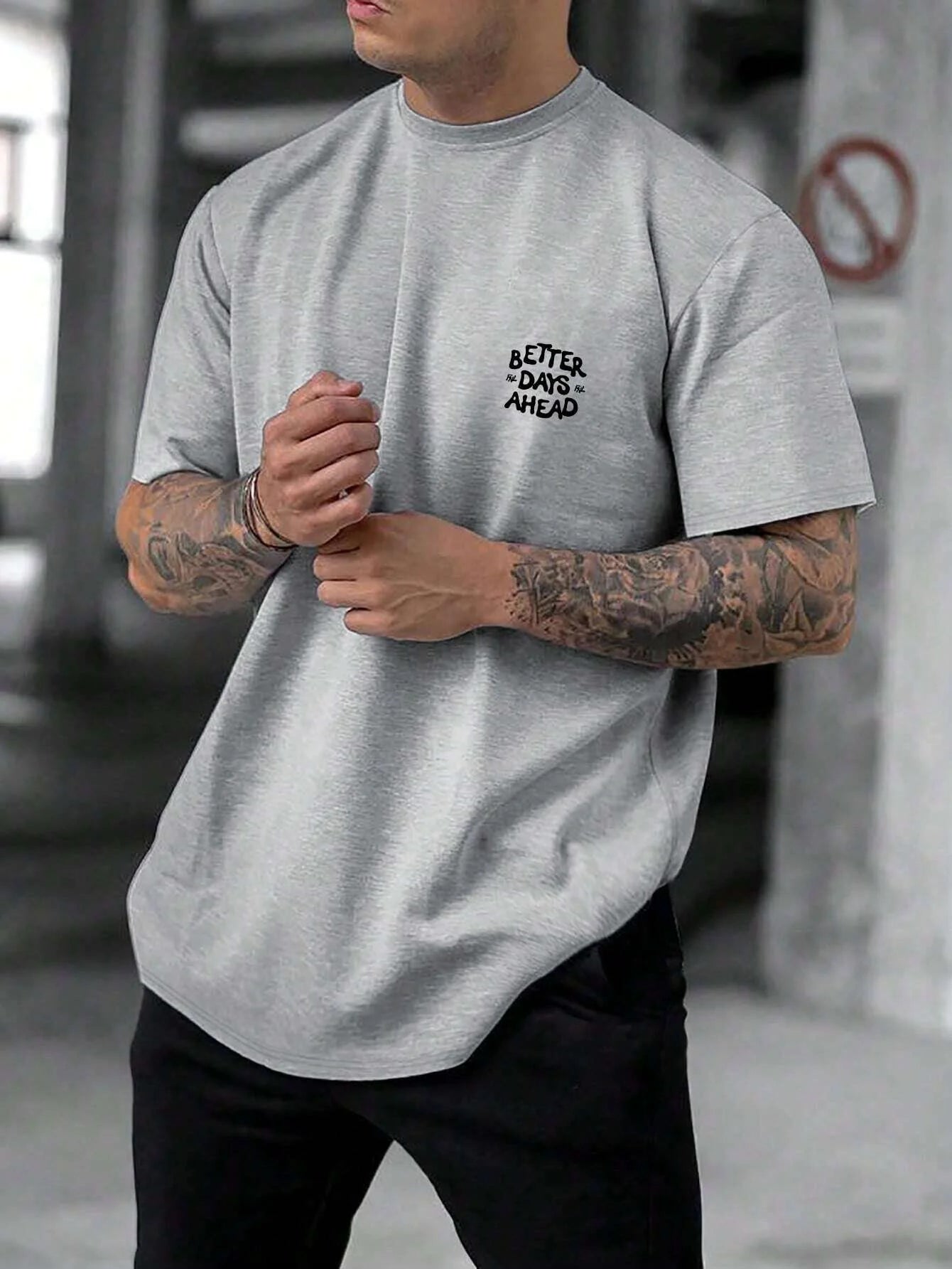 Camiseta gráfica com letras Better Days Ahead para homens e mulheres, gola redonda, camiseta casual grande, moda algodão, roupas, camiseta solta de verão