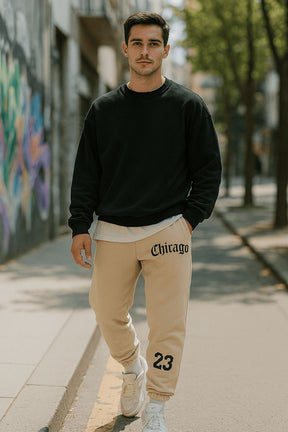 Calça Moletom Chicago Unissex – Conforto Flanelado e Estilo Urbano em Alta