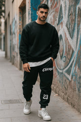 Calça Moletom Chicago Unissex – Conforto Flanelado e Estilo Urbano em Alta