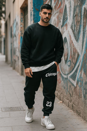 Calça Moletom Chicago Unissex – Conforto Flanelado e Estilo Urbano em Alta
