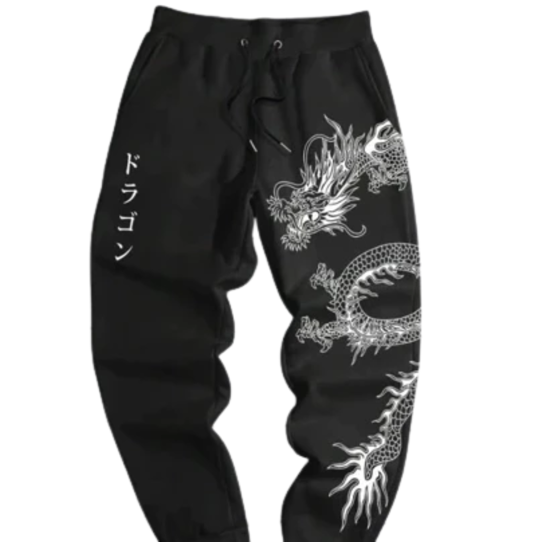 Calça Moletom Streetwear Dragão