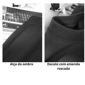 Camiseta Oversized Masculina 100% Algodão Puro – Verão, Gola Redonda, Manga Curta, Estilo Fashion e Respirável