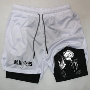Shorts Jujutsu Kaisen 2 em 1 – Conforto e Performance para Treinos e Lazer