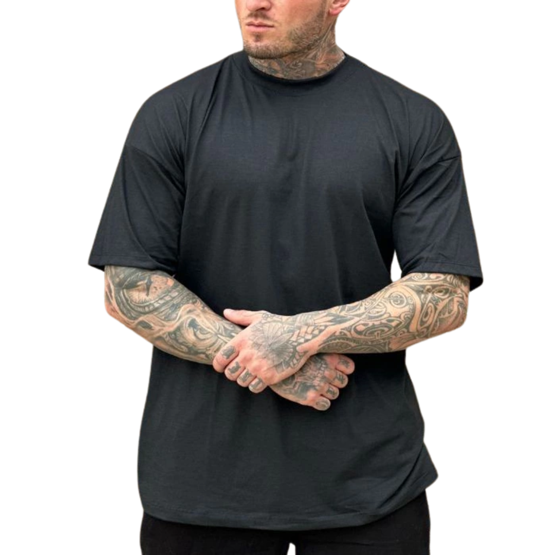 Kit SPARK 4 Camiseta Oversized Masculina Lisa 100% Algodão