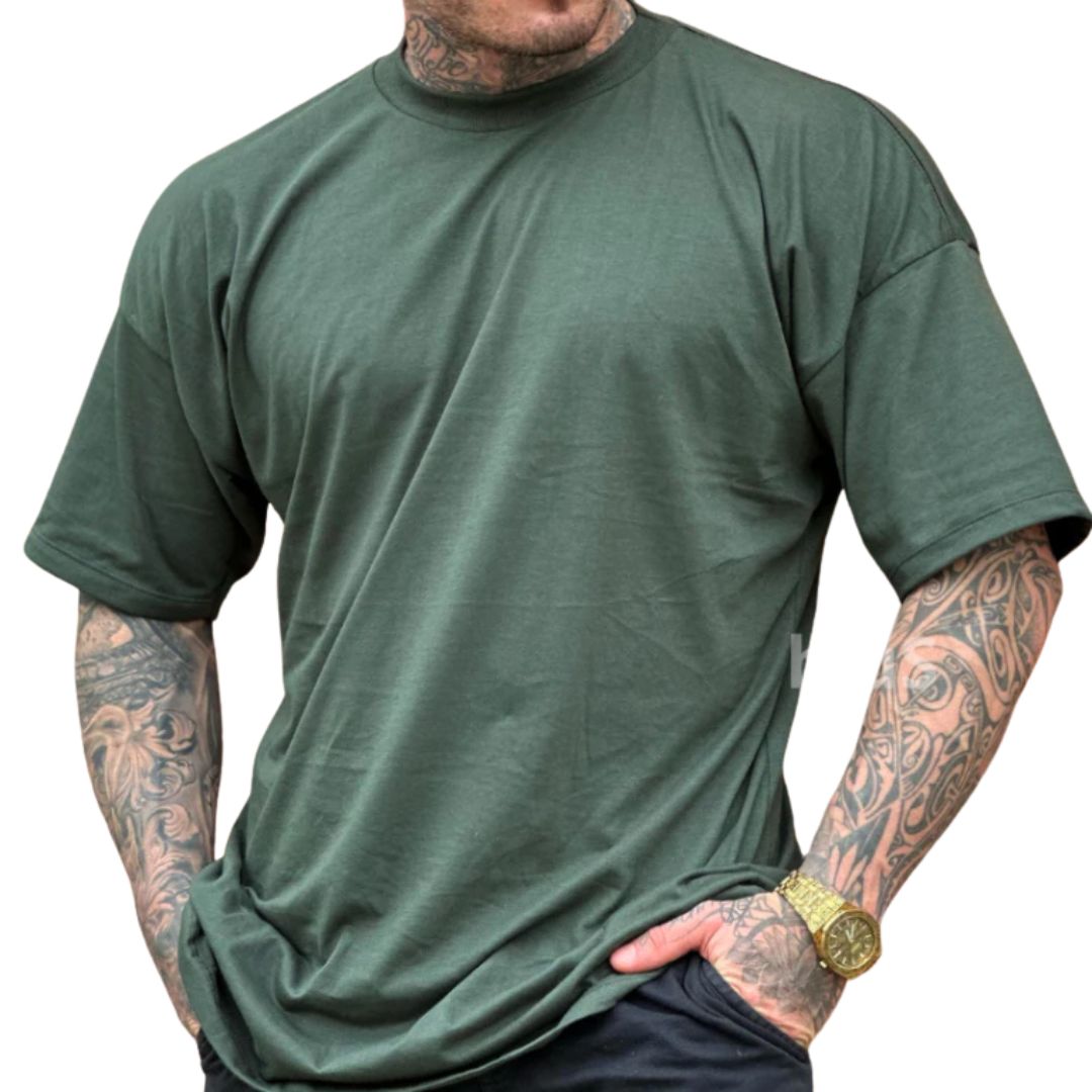 Kit SPARK 4 Camiseta Oversized Masculina Lisa 100% Algodão
