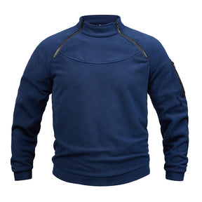 Moletom Masculino Streetwear Militar com Zíper - Fleece, Inverno, Conforto e Estilo