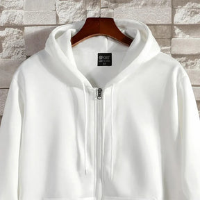 Blusa de Moletom Masculina com Zíper LISO - Casaco Estilo Casual e Esportivo para Outono e Inverno