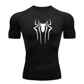 Camiseta de Compressão Homem-Aranha - Camiseta Fitness Masculina para Academia e Corrida