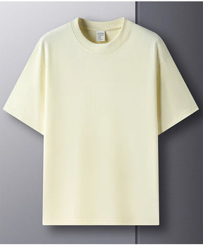 Camiseta Oversized Masculina 100% Algodão Puro – Verão, Gola Redonda, Manga Curta, Estilo Fashion e Respirável