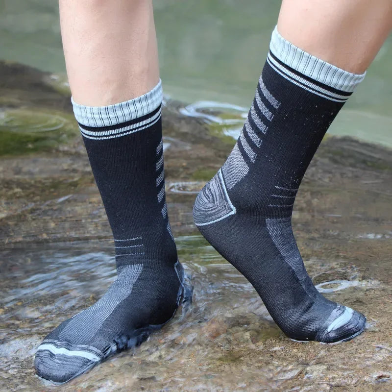 Meias Impermeáveis Cano Alto para Treino - Meias Respirantes para Caminhadas, Camping e Esportes de Inverno