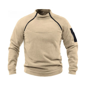 Moletom Masculino Streetwear Militar com Zíper - Fleece, Inverno, Conforto e Estilo