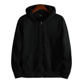 Blusa de Moletom Masculina com Zíper LISO - Casaco Estilo Casual e Esportivo para Outono e Inverno
