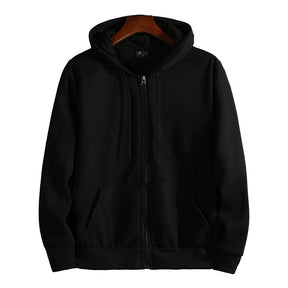 Blusa de Moletom Masculina com Zíper LISO - Casaco Estilo Casual e Esportivo para Outono e Inverno