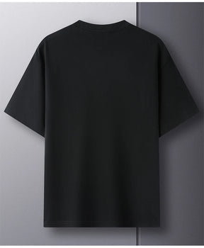 Camiseta Oversized Masculina 100% Algodão Puro – Verão, Gola Redonda, Manga Curta, Estilo Fashion e Respirável
