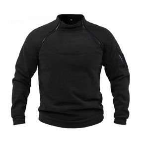 Moletom Masculino Streetwear Militar com Zíper - Fleece, Inverno, Conforto e Estilo