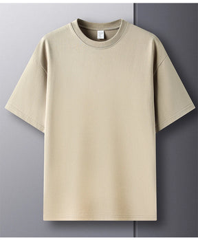 Camiseta Oversized Masculina 100% Algodão Puro – Verão, Gola Redonda, Manga Curta, Estilo Fashion e Respirável