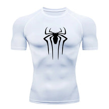 Camiseta de Compressão Homem-Aranha - Camiseta Fitness Masculina para Academia e Corrida
