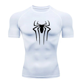 Camiseta de Compressão Homem-Aranha - Camiseta Fitness Masculina para Academia e Corrida