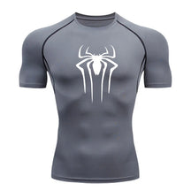 Camiseta de Compressão Homem-Aranha - Camiseta Fitness Masculina para Academia e Corrida