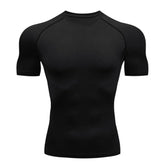 Camiseta de Compressão Masculina - Treinamento ao Ar Livre, Fitness, Academia e Corrida