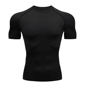 Camiseta de Compressão Masculina - Treinamento ao Ar Livre, Fitness, Academia e Corrida