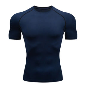 Camiseta de Compressão Masculina - Treinamento ao Ar Livre, Fitness, Academia e Corrida