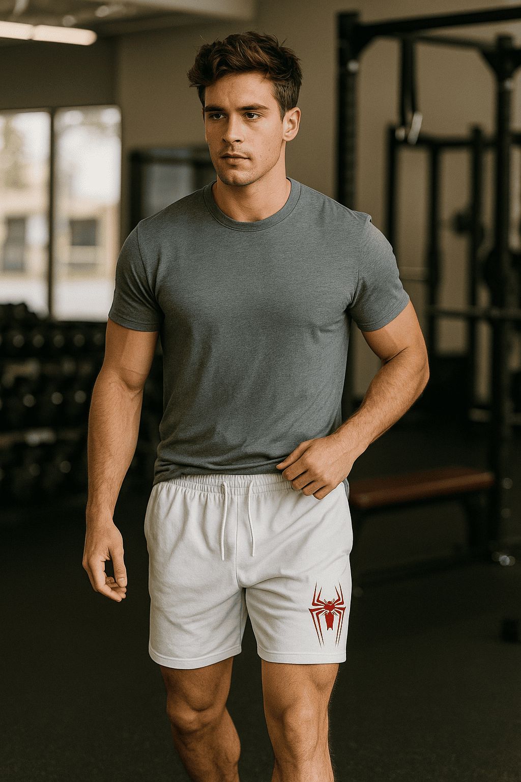 Bermuda Masculina Spider-Man – Estilo, Conforto e Performance para Academia, Praia e Lazer