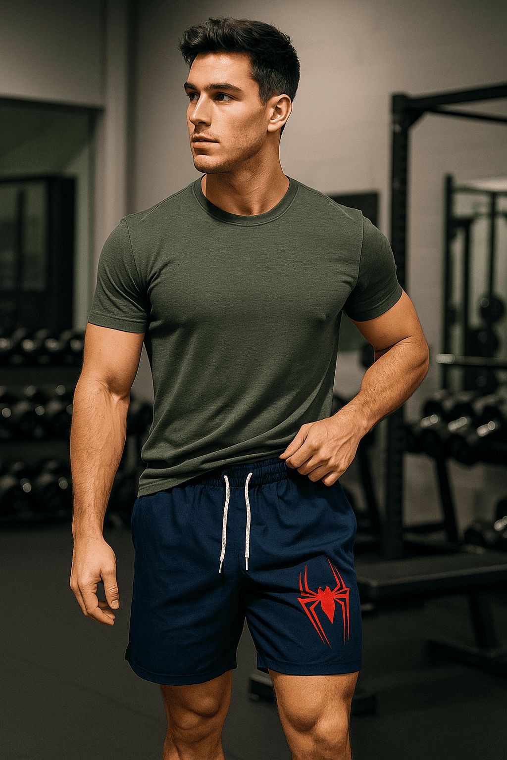Bermuda Masculina Spider-Man – Estilo, Conforto e Performance para Academia, Praia e Lazer