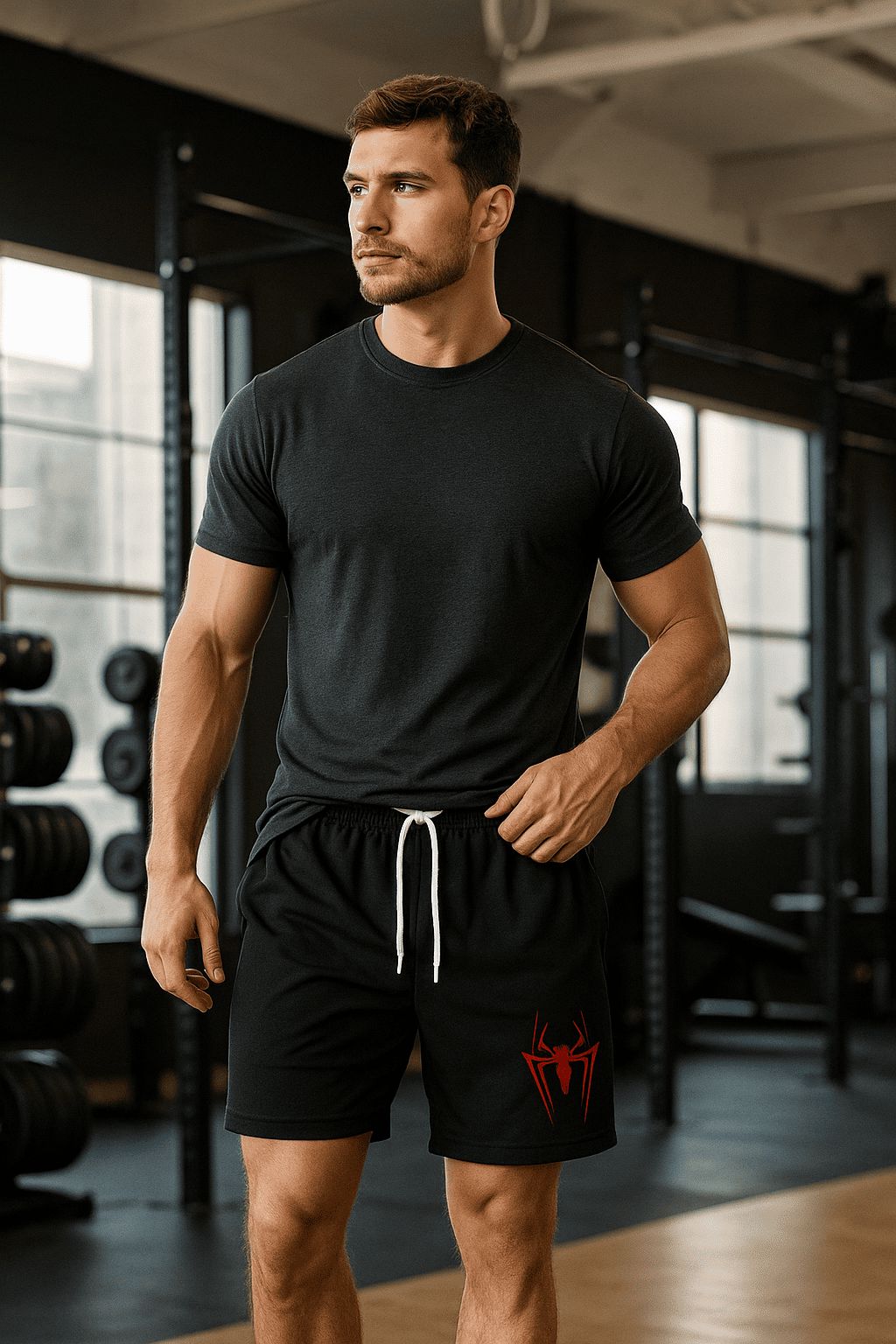 Bermuda Masculina Spider-Man – Estilo, Conforto e Performance para Academia, Praia e Lazer