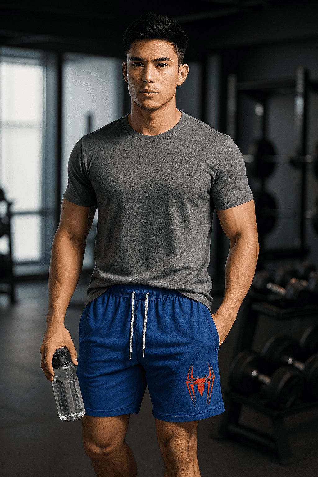 Bermuda Masculina Spider-Man – Estilo, Conforto e Performance para Academia, Praia e Lazer