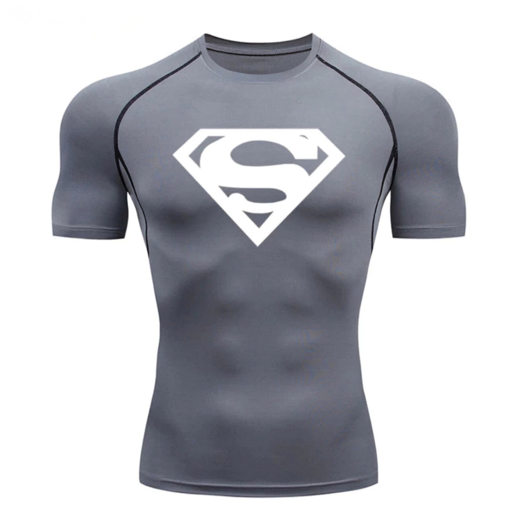 Camiseta de Compressão Superman – Desempenho e Estilo para Treinos de Alto Nível
