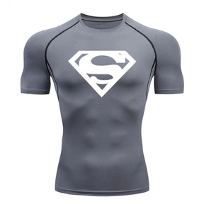 Camiseta de Compressão Superman – Desempenho e Estilo para Treinos de Alto Nível