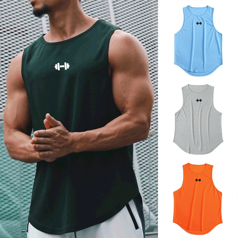 Regata Fitness Masculina de Verão – Academia, Secagem Rápida e Estilo Solto
