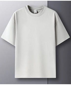 Camiseta Oversized Masculina 100% Algodão Puro – Verão, Gola Redonda, Manga Curta, Estilo Fashion e Respirável