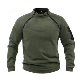 Moletom Masculino Streetwear Militar com Zíper - Fleece, Inverno, Conforto e Estilo
