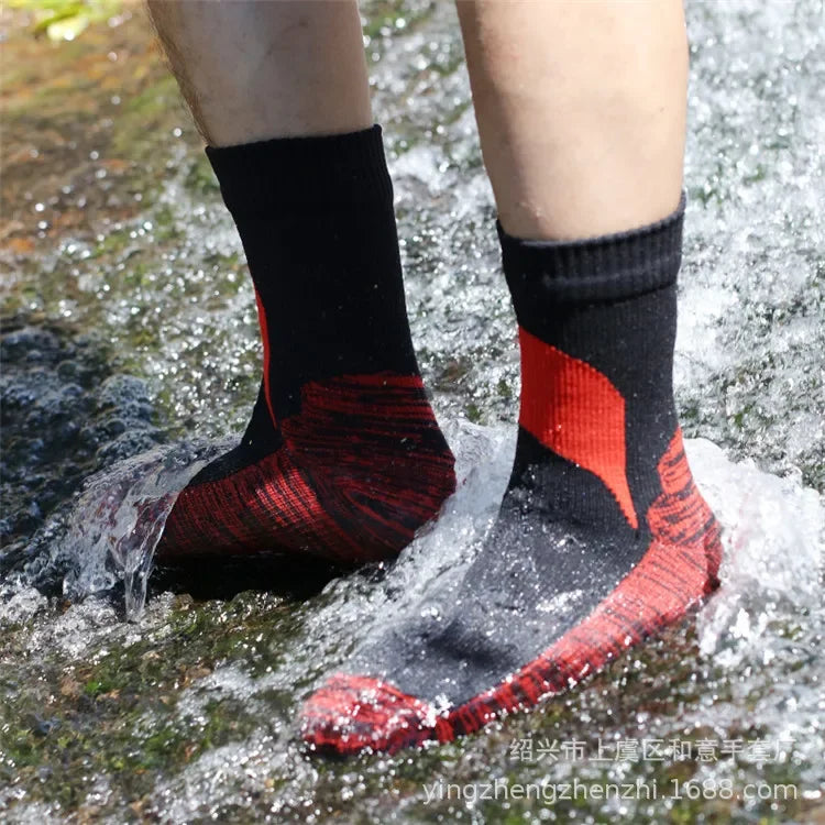 Meias Impermeáveis Cano Alto para Treino - Meias Respirantes para Caminhadas, Camping e Esportes de Inverno