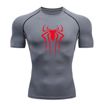 Camiseta de Compressão Homem-Aranha - Camiseta Fitness Masculina para Academia e Corrida