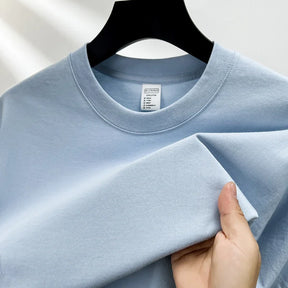 Camiseta Oversized Masculina 100% Algodão Puro – Verão, Gola Redonda, Manga Curta, Estilo Fashion e Respirável