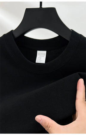 Camiseta Oversized Masculina 100% Algodão Puro – Verão, Gola Redonda, Manga Curta, Estilo Fashion e Respirável