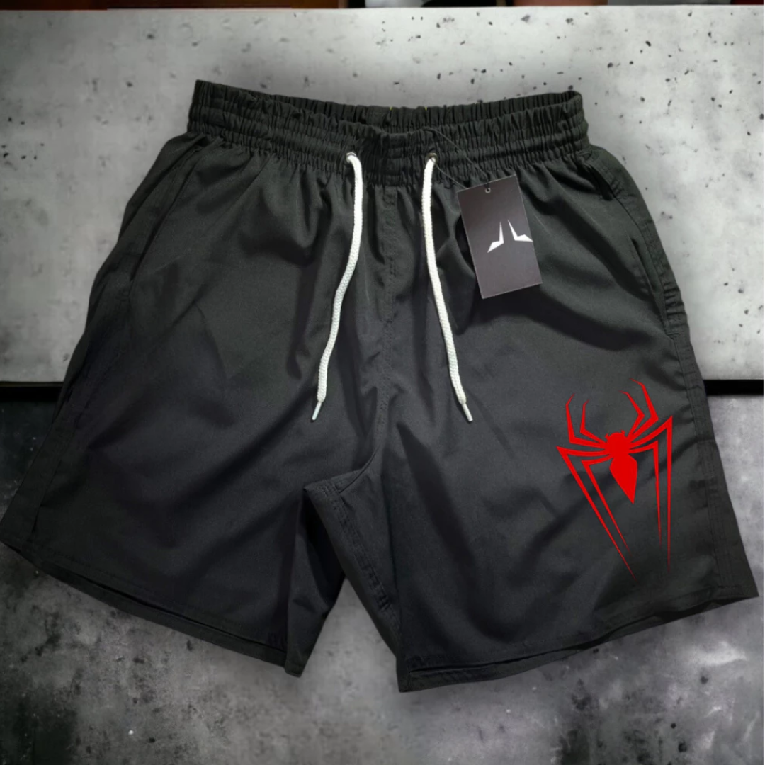 Bermuda Masculina Spider-Man – Estilo, Conforto e Performance para Academia, Praia e Lazer