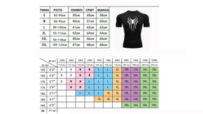 Camiseta de Compressão Homem-Aranha - Camiseta Fitness Masculina para Academia e Corrida