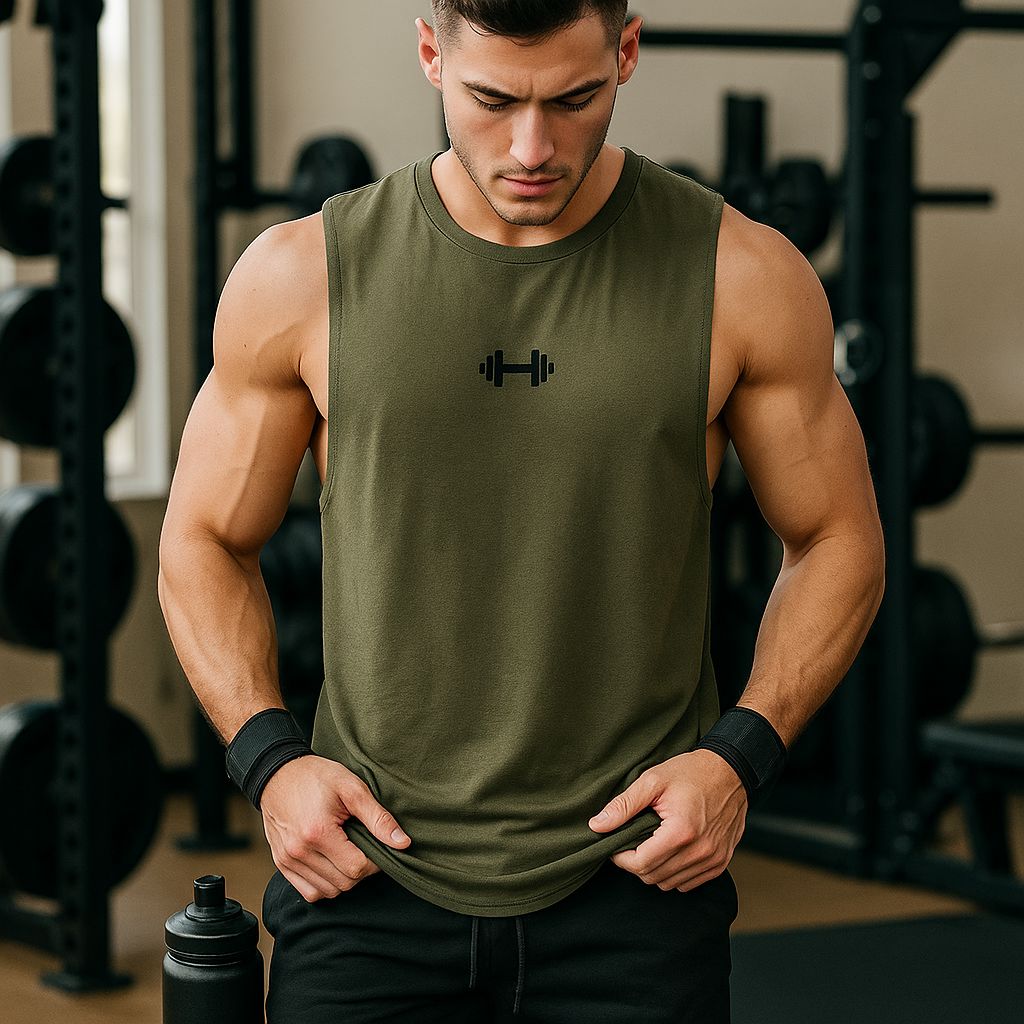 Regata Fitness Masculina de Verão – Academia, Secagem Rápida e Estilo Solto