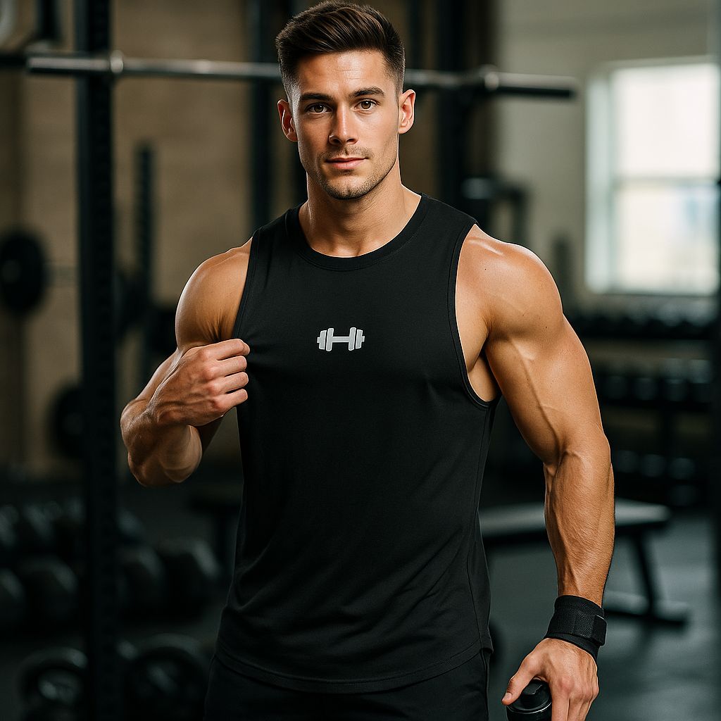 Regata Fitness Masculina de Verão – Academia, Secagem Rápida e Estilo Solto